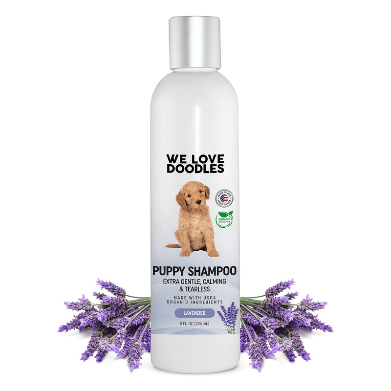 Puppy Shampoo & Conditioner | Made in USA | Organic Ingredients | Tear Free | Best Shampoo for Puppies | Sensitive & Itchy Skin Wash | Oatmeal Bathing | Tearless, Lavender, 8oz [We Love Doodles] - BeesActive Australia