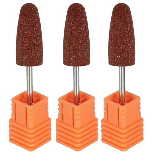 Beavorty 3pcs Nail Drill Bits E File Nail Drill Bits for Electric Manicure Machine Grinding Head for Cuticle Removal Dead Skin Gel and Tip Cleaning 2.75 X 1.18 X 0.39 in mediumx3pcs Picture 2x3pcs