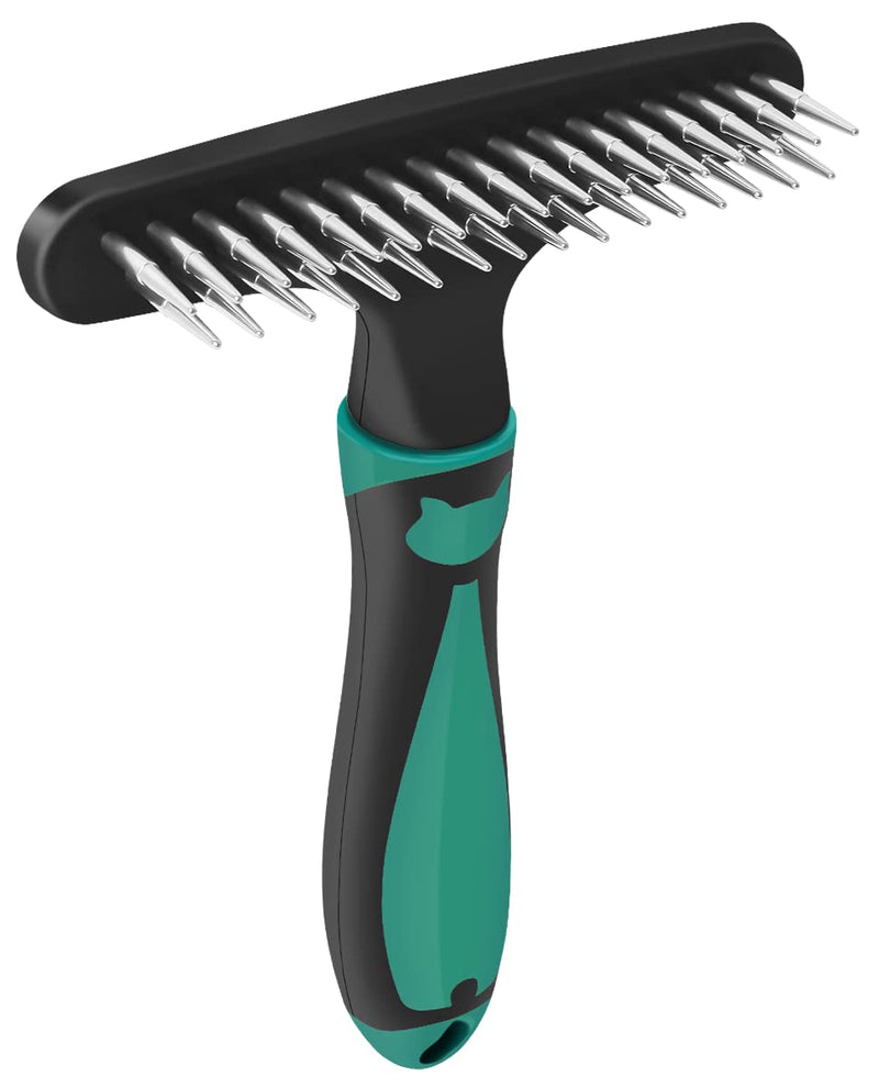 Carpet Restoration, Carpet Rake, Carpet Groomer Rake, Shag Rug Rake, Hair Cleaner Suitable for Rug and Carpet Undercoat Rake Comb, Slicone Handle Deshedding Brush for Dogs (Green) Green - BeesActive Australia