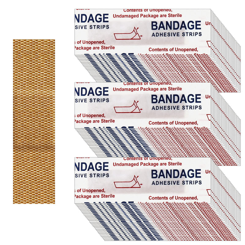 Weewooday 300 Pcs Small Bandage Bulk Nose Bandage Fabric Adhesive Bandages Flexible Breathable Bandages Fabric Bandages for Small Wound Protection Care (0.34 x 1.6 Inch) 0.34 x 1.6 Inch - BeesActive Australia