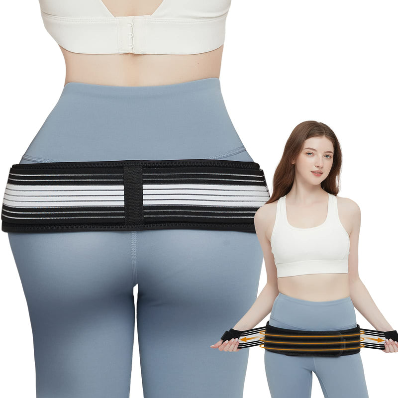 Slueat Sacroiliac SI Joint Hip Belt for Women - Hip Braces for Hip Pain - Lower Back Support Brace - Pelvic Support Belt - Trochanter Belt - Adjustable Sciatica Lumbar Pain Relief (Hip Size 32"-47") - BeesActive Australia