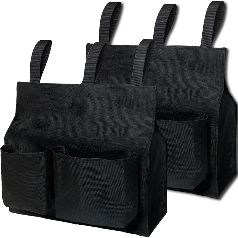 Joewuzun 2pcs Umpire Ball Bag Umpire Gear Oxford Black Fabric with 2 Side Pockets Umpire Gear for Baseball Large Softball Belt Extra - BeesActive Australia