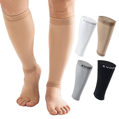 20-30mmHg 1 Pair Calf Compression Sleeve Men and Women Wide Brace for Leg Support Shin Splint Pain Relief Skin Large