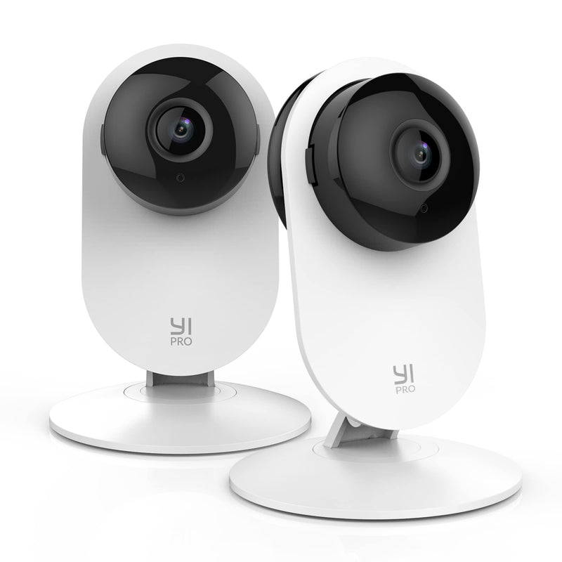 YI Pro 2K Home Security Camera, 2.4Ghz Indoor Camera with Person, Vehicle, Animal Smart Detection, Phone App for Baby, Pet, Dog Monitoring, Works with Alexa and Google Assistant 2Packs 2K pro 2pc - BeesActive Australia