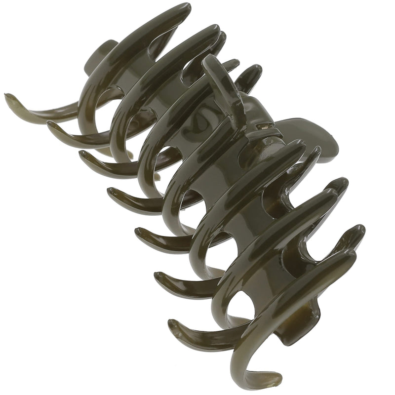 Camila Paris CP3487 French Medium Hair Clips for Women Thick Hair for Long Curly Wavy Hair, Girls Hair Claw Clip, Durable Styling Big Claw Clip for Thick Hair, Strong Hold No Slip Grip, Made in France 1 Count (Pack of 1) Green 3.5" - BeesActive Australia