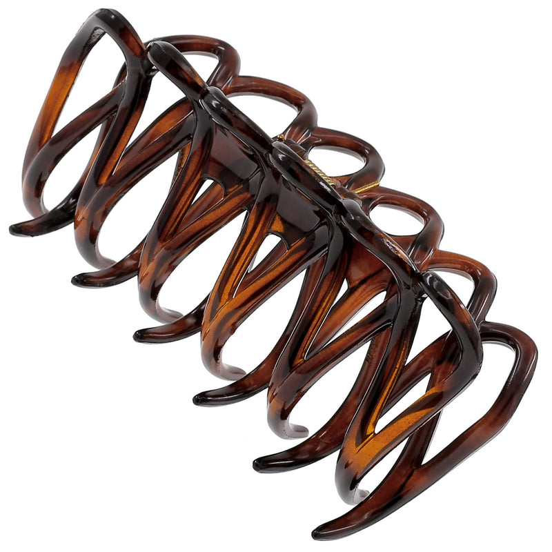 Camila Paris CP3519 French Large Hair Clips for Women Thick Hair for Long Wavy Curly Hair, Girls Hair Claw Clips Styling Big Hair Clip for Thick Hair, Strong Hold No Slip Grip Claw Clip Made in France Tortoise Shell 4" - BeesActive Australia