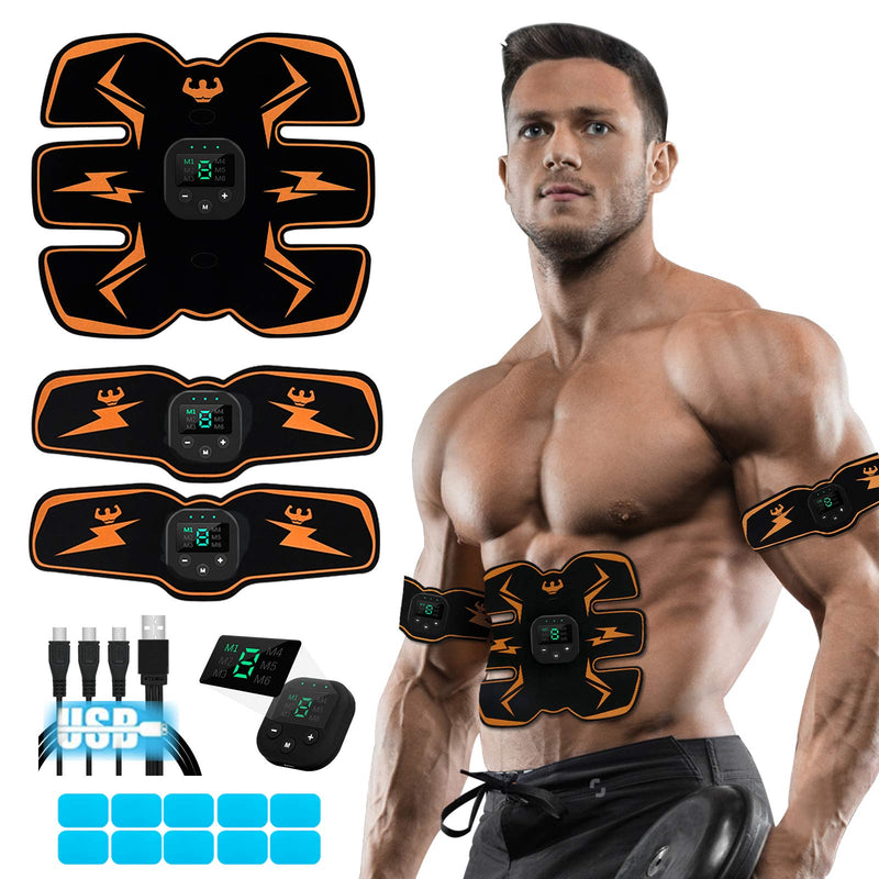 SPORTLIMIT Muscle Toner, USB Rechargeable Gear for Abdomen/Arm/Leg,Workout Equipment for Men Women,10 pcs Free Gel Pads - BeesActive Australia