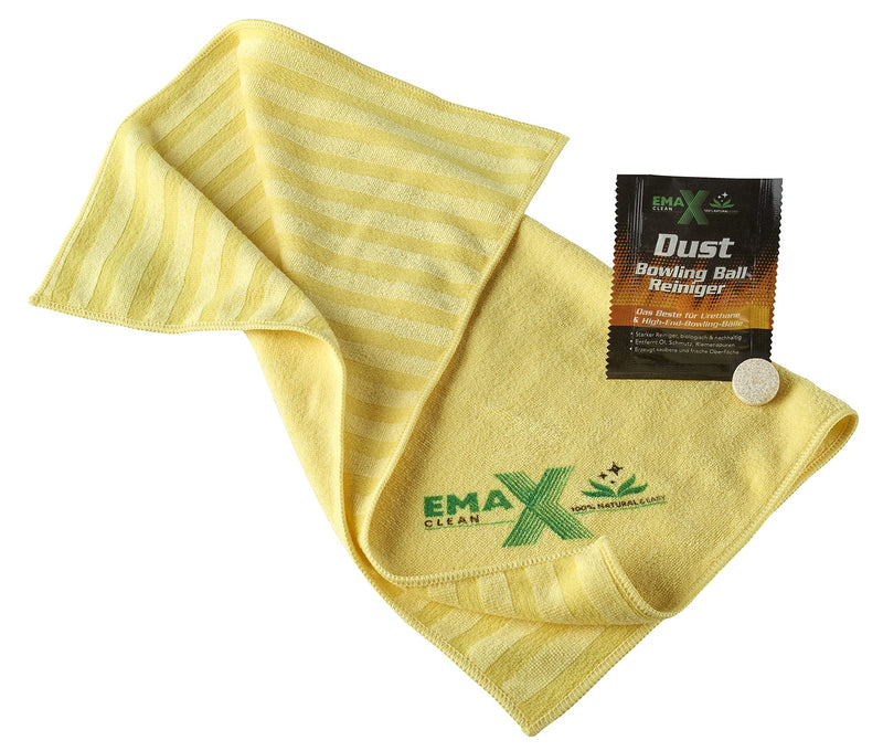 EMAX CLEAN Dust | Bowling-Ball-Cleaner | Strong Cleaning Agent for High-Performance and Urethane Bowlingballs | Tablet | Made in Germany Tab & Towel - BeesActive Australia