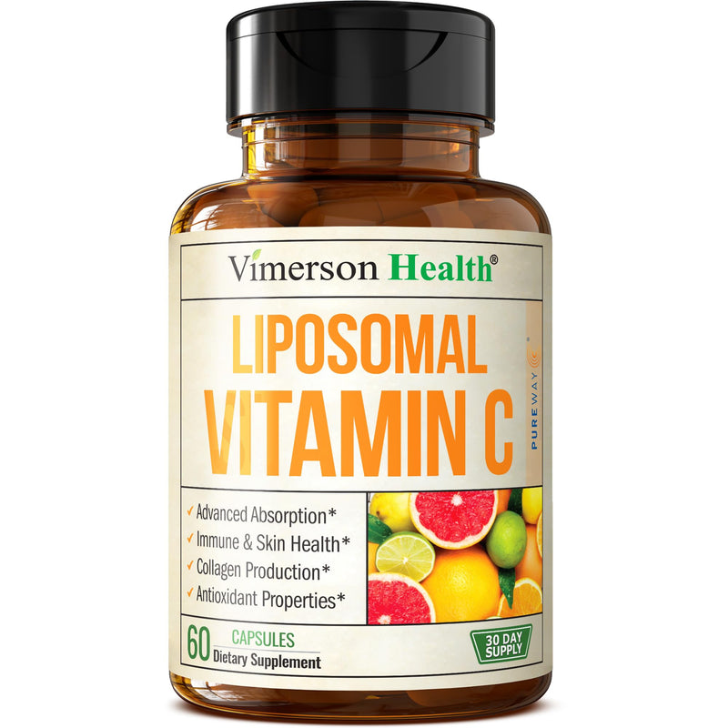 Liposomal Vitamin C 1000mg - Premium Absorption Vitamin C Powder - Immune Support Supplement - Vitamina C 1000mg - High Potency for Antioxidant Support - Gentle on Digestion & Fast Uptake. 60 Capsules 60 Count (Pack of 1)