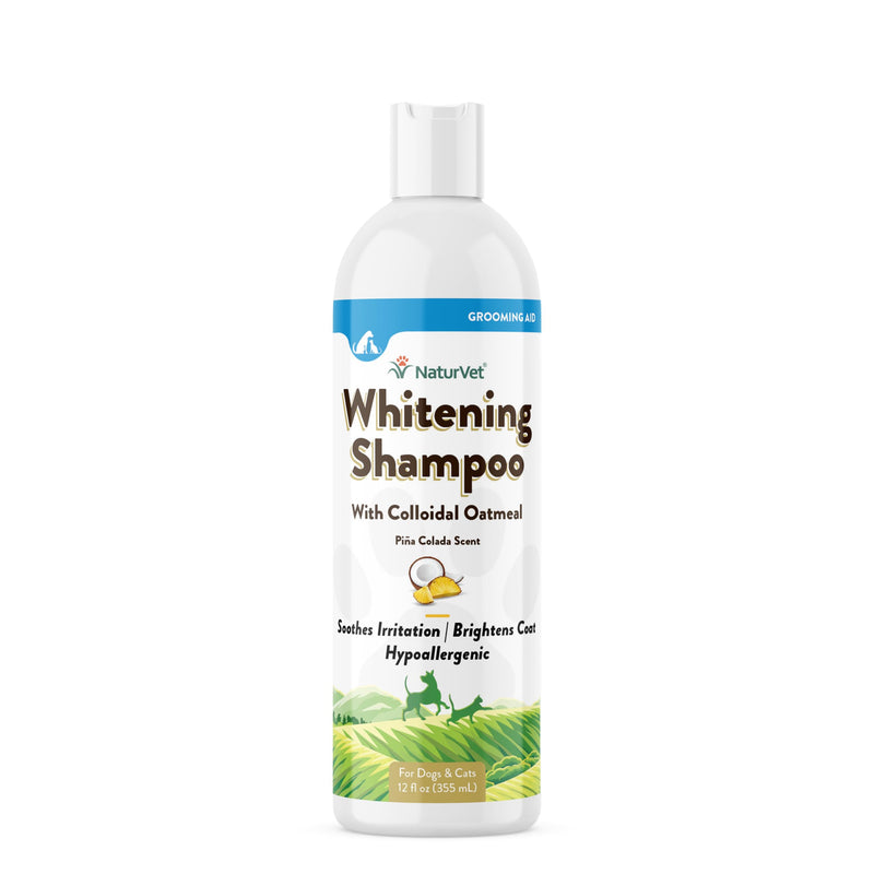 NaturVet Whitening Shampoo with Colloidal Oatmeal for Dogs & Cats 12 oz - PawsPlanet Australia