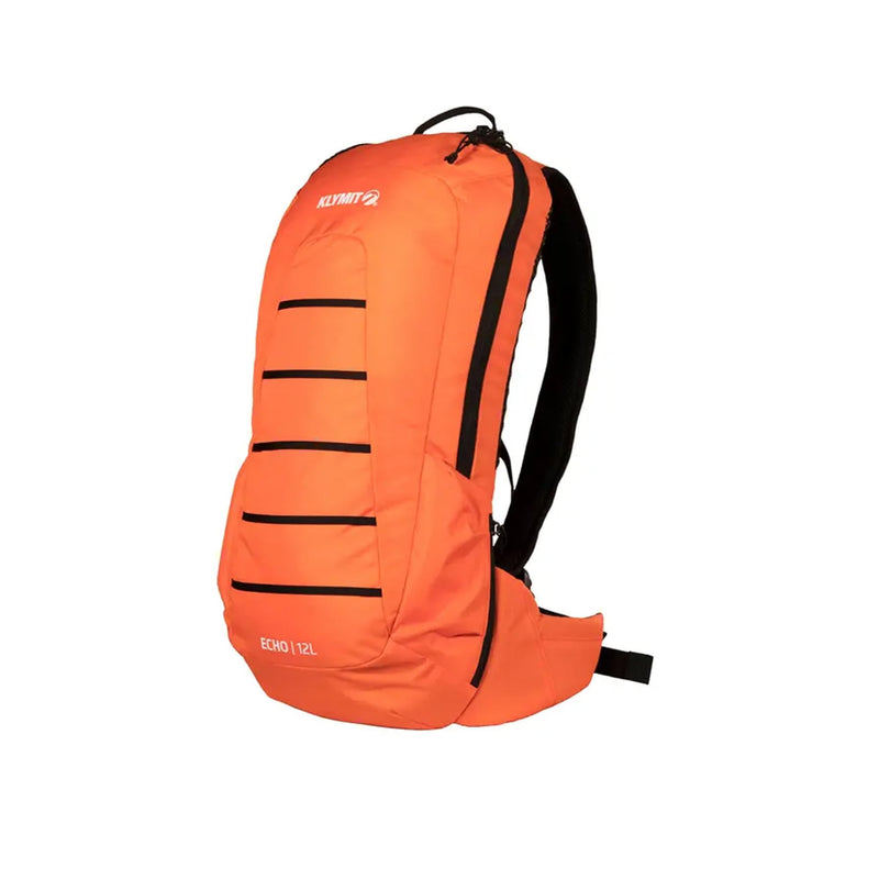 KLYMIT Echo 12L Hydration Pack | Hiking Backpack with 3 Liter Hydration Bladder and Large Storage Compartment — Orange/Black - BeesActive Australia