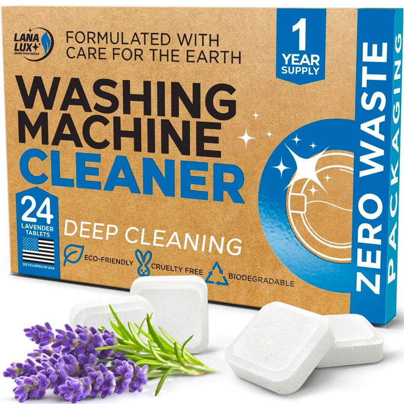 Washing Machine Cleaner Tablets 24 Pack - Deep Washer Machine Cleaner Tablets Descaler For HE Front Loader & Top Load Washer - Sustainable & Eco-Friendly Washer Cleaner Tablets - 12 Month Supply - BeesActive Australia