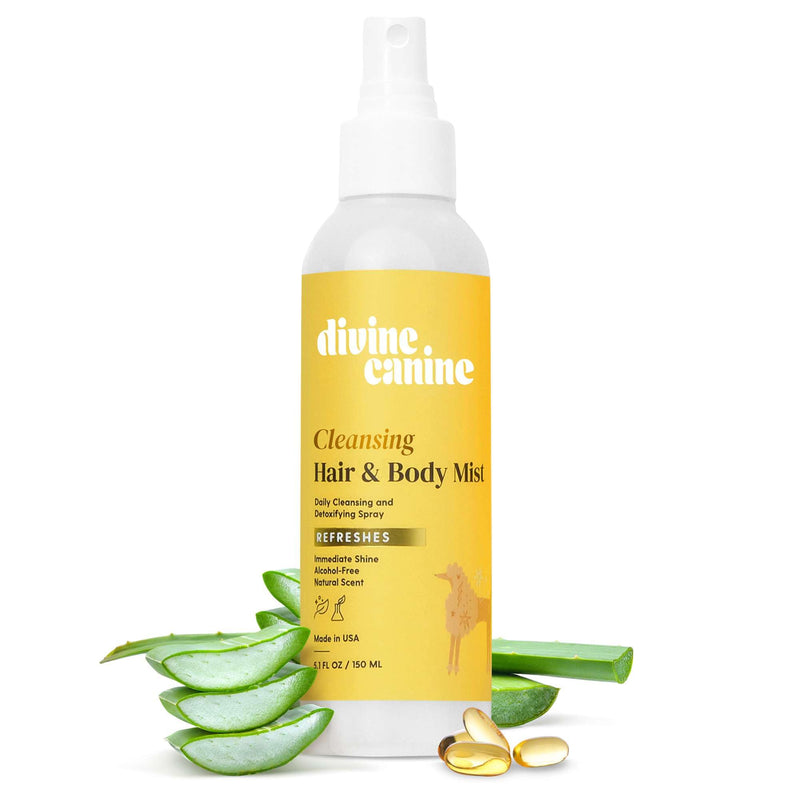 Cleansing Hair and Body Spray for Dogs - 5.1 Fl Oz of Dog Deodorizing Spray Long Lasting Formula - Everyday Body Spray with Aloe, Lemongrass Oil, and More - Made in The USA - BeesActive Australia
