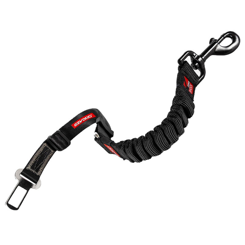 EzyDog Zero Shock CLICK - Shock Absorbing Dog Seat Belt Car Harness Attachment for Dogs - Adjustable Dog Restraints Seatbelts for Car Travel and Safety - (20in - 26in, Black) Zero Shock - 20in - 26in - BeesActive Australia