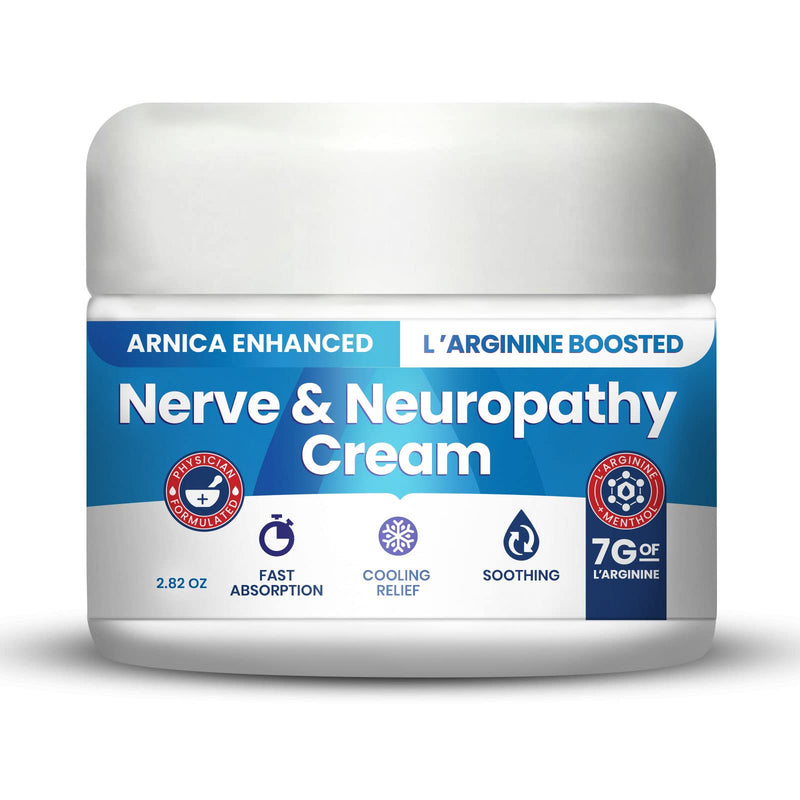Neuropathy Cream Arnica Enhanced and L’Arginine Boosted Formula - Maximum Strength Relief for Foot, Hands, Legs, Toes Includes 7grams of L’Arginine; Vitamin B6, MSM, Arnica, Aloe -2.82oz
