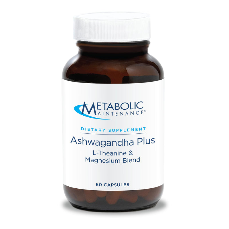 Metabolic Maintenance Ashwagandha Plus, Stress Support, 60 Count | Shoden Ashwagandha, L-Theanine and Magnesium in Hypoallergenic Vegetarian Capsules for Stress Support, 60 Servings