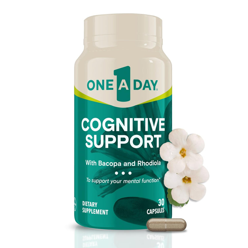 One A Day Cognitive Supplement ‚Äì Brain Supplement to Support Cognitive Performance for Men and Women with Bacopa. Also includes Rhodiola, & Holy Basil, 30 Capsules (Packaging May Vary) 30 Count (Pack of 1)