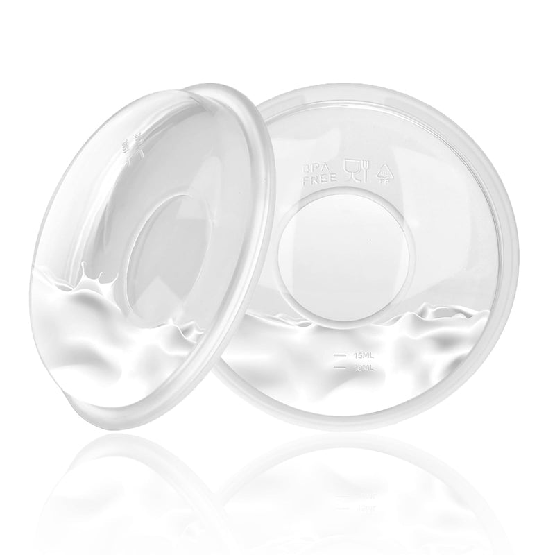 Milk Collector,2 Pack Reusable Breast Shells with Portable Box, Silicone Pad Milk Catcher for Sore Nipples During Milking or Breastfeeding, Collect Breastmilk Leaks for Nursing Moms (White) White - BeesActive Australia