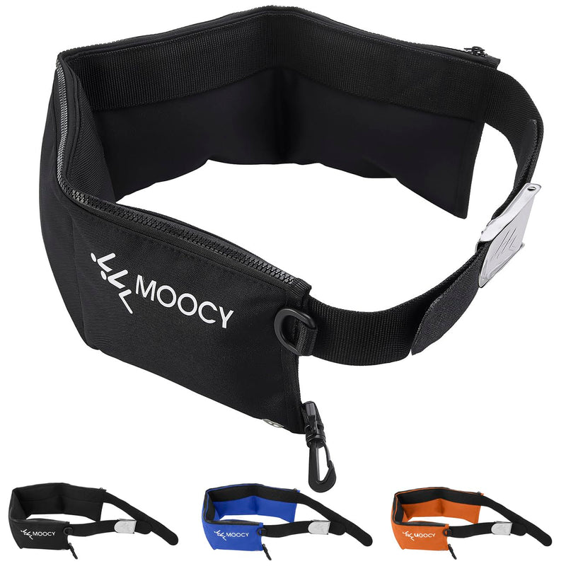 4 Pocket Zippered Scuba Weight Belt-Diving Weight Belt with Release Buckle-fit for Waist 30" to 50" Black