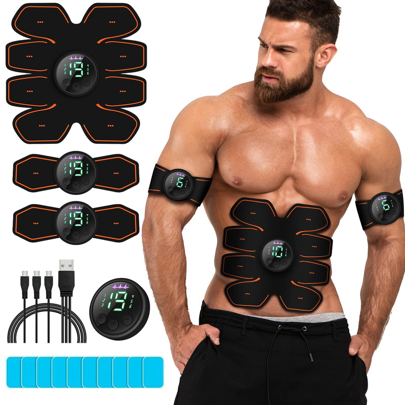 ABS Stimulator Workout Equipment, Ab Machine USB Rechargeable Gear for Abdomen/Arm/Leg, Strength Training Equipment for Men and Women - BeesActive Australia
