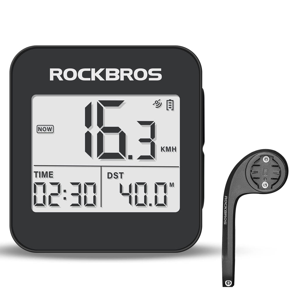 ROCKBROS GPS Bike Computer with Mount, Accurate Bike Speedometer Wireless with Automatic Backlight, Bicycle Odometer IPX6 Waterproof and 600mAH Battery Large Display Screen - BeesActive Australia