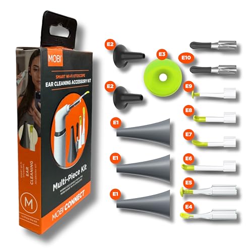 MOBI Otoscope Ear Cleaning Accessory Kit, Compatible with MOBI Smart Otoscope, Great for Earwax Removal. Includes 14 Pieces with Multi-Use Functionality - BeesActive Australia