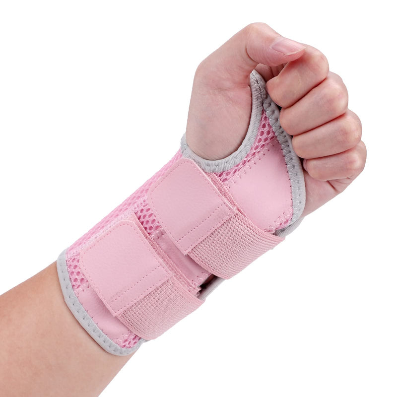 Wrist Brace for Carpal Tunnel, Night Wrist Sleep Support Splint with Compression Sleeve Adjustable Straps for Pain Relief, Arthritis, Tendonitis, Fitness (Left Hand-Pink, L/XL (Pack of 1)) Pink L/XL-Left Hand (Pack of 1) - BeesActive Australia