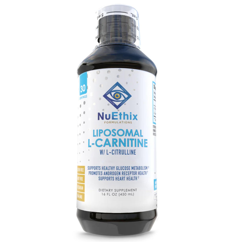 NuEthix Formulations Lipsomal L-Carnitine Supplement 600mg with L-Citrulline 1000mg for Healthy Weight Management, Fat Metabolism, Energy Production and Increased Blood Flow, for Men & Women