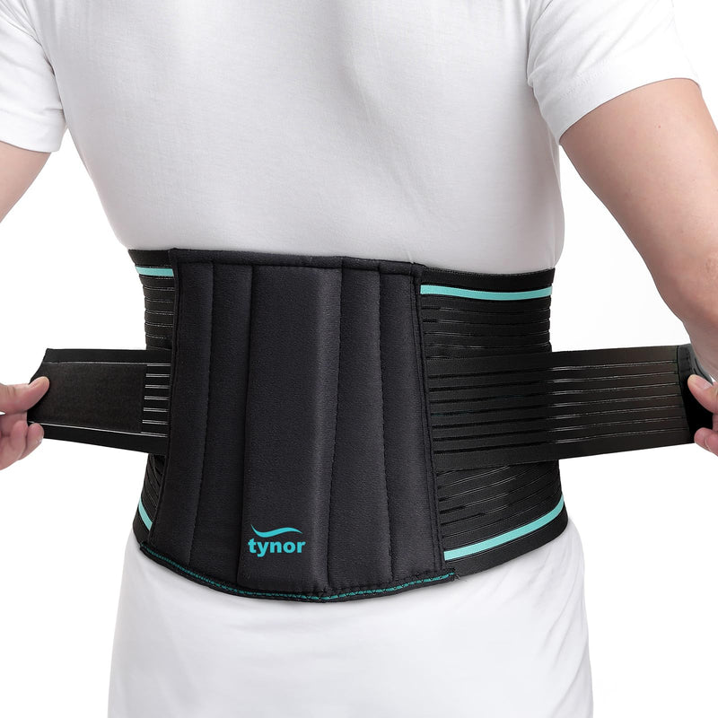 TYNOR Back Support Belt Adjustable Back Brace for Lower Back Pain,Breathable Lumbar Support Belt for Men & Women, Lower Back Brace for Herniated Disc, Sciatica & Heavy Lifting (Small, Classic Black) Small