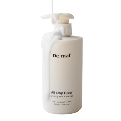 De:maf All Day Glow Milk Cleanser, Face Wash for Sensitive Skin 10.14 fl oz