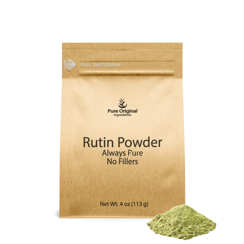 PURE ORIGINAL INGREDIENTS Rutin Powder (4 oz), Always Pure, No Additives Or Fillers, Lab Verified