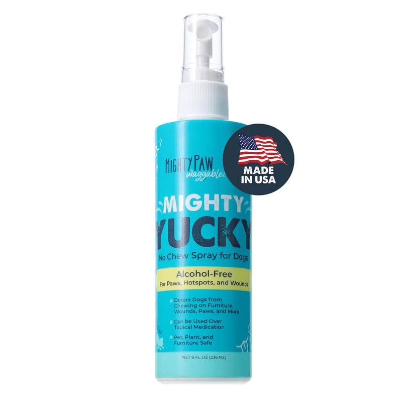 Mighty Paw Waggables Yucky No Chew Spray for Dog (Made in The USA) | Bitter Apple Sprayer for Pets to Stop Chewing. Dog Repellent Spray for Furniture. Anti Chew Sprayer Pets. (8 oz) 8oz