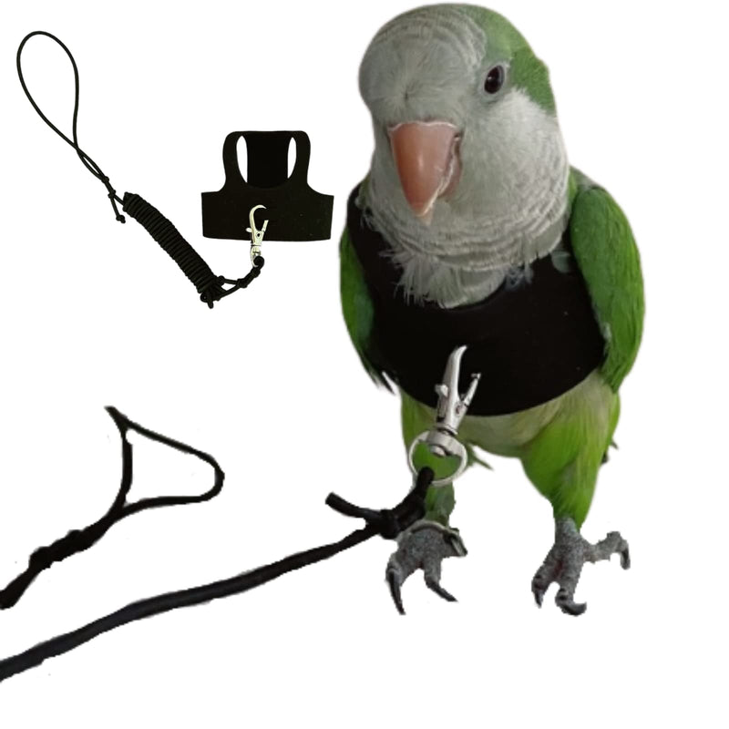 Bird Flight Harness Vest, Parrot Flight Suit with Leash for Parakeets Cockatiels Conures Budgies, Bird Flying Clothes with Rope and Handle for Outdoor Activities Training, Anti Bite (Medium) Medium - BeesActive Australia