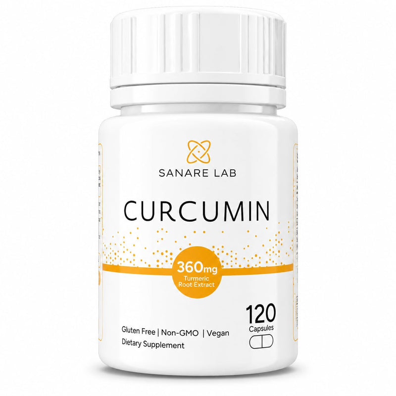Curcumin Turmeric 360 mg per Serving, 120 Capsules with Black Pepper & Phytosome Extract | Joint & Cellular Support