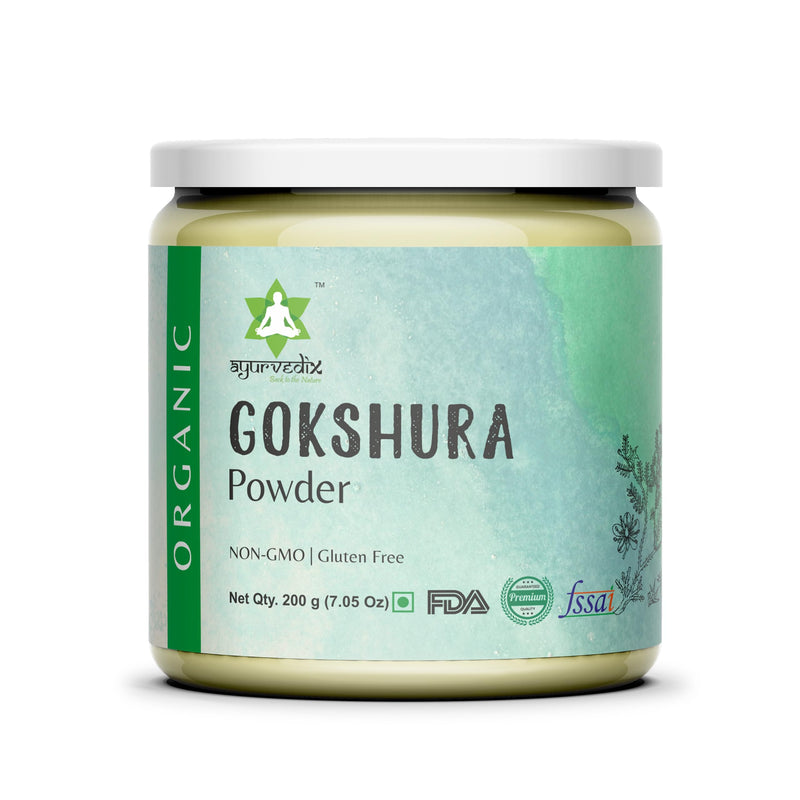 Organic Gokhru/Gokhsura Powder, Tribulus Terrestris Powder Herbal Supplement for Urinary Support and Flow, Non-GMO | Gluten Free - 200gm/7.05oz 7.05 Ounce (Pack of 1) - BeesActive Australia