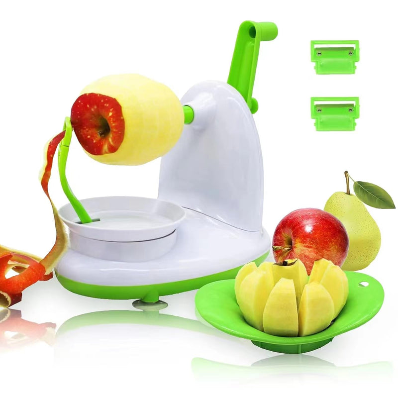 Upgraded Apple Peeler and Corer for Apple Pear Citrus Manual Rotating Kitchen Gadget Includes 2 Replacement Heads and 1 Splitter - BeesActive Australia