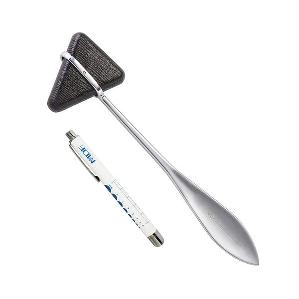 MDF Instruments Taylor Neurological Reflex Hammer with MDF LUMiNiX Illuminator Medical Professional Diagnostic Penlight