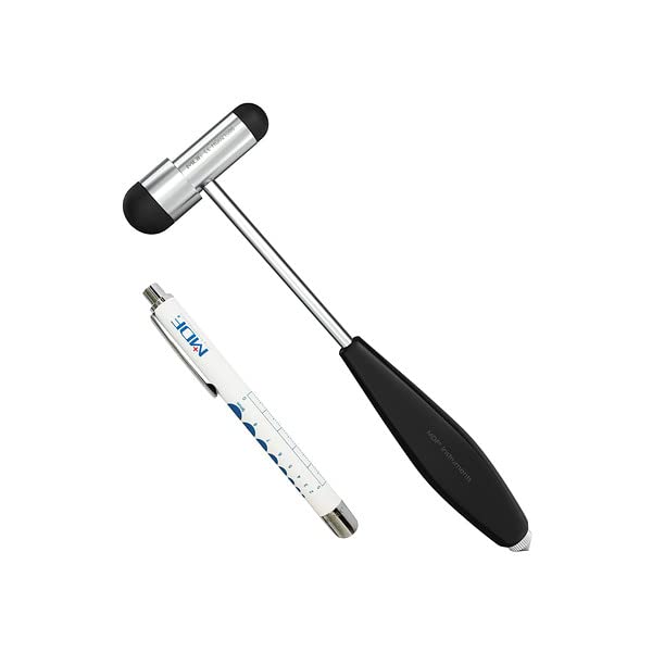 MDF Instruments Buck Neurological Reflex Hammer + MDF LUMiNiX Illuminator Medical Professional Diagnostic Penlight