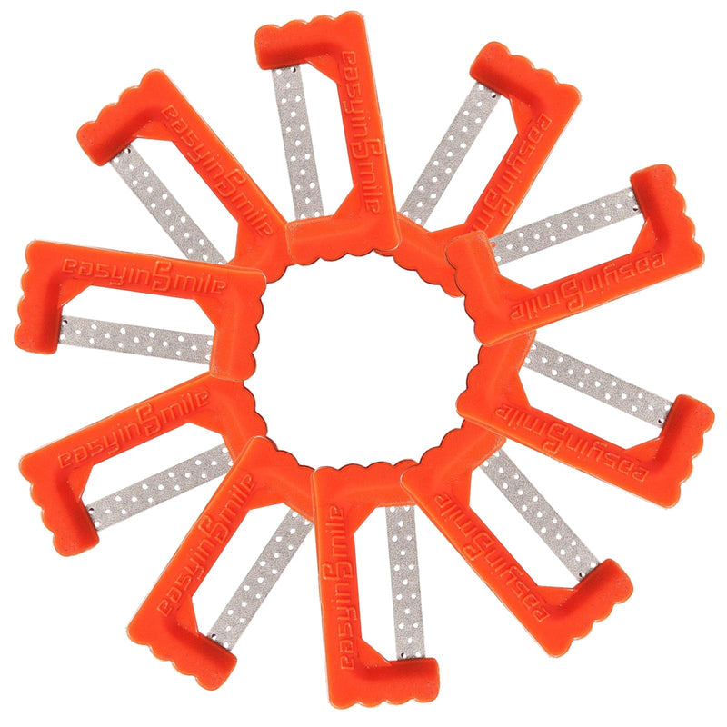 Orthodontic Interproximal Reduction Strips 10PCS Dental IPR/IR Striping System Teeth Polishing Strip Single-Hand Use Tooth Enamel Repair Kit (Red Color) Red Color