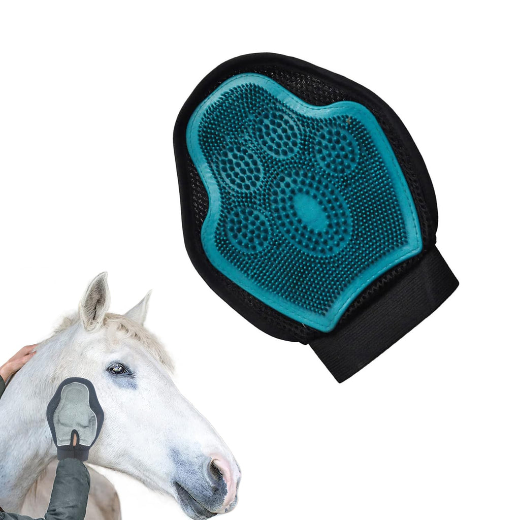 Horse Massage Glove, Horse Grooming Brush, Multifunctional Horse Brush Glove, Breathable Horse Hair Remover Mitt for Horse Dog and Cat Washing Grooming Shedding