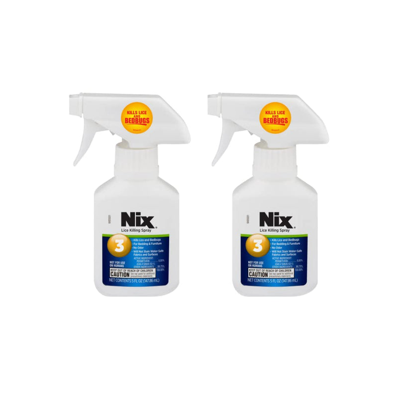 Nix Lice & Bed Bug Killing Spray for Home, Bedding & Furniture, 5 fl oz (Pack of 2) 5 Fl Oz (Pack of 2) - BeesActive Australia