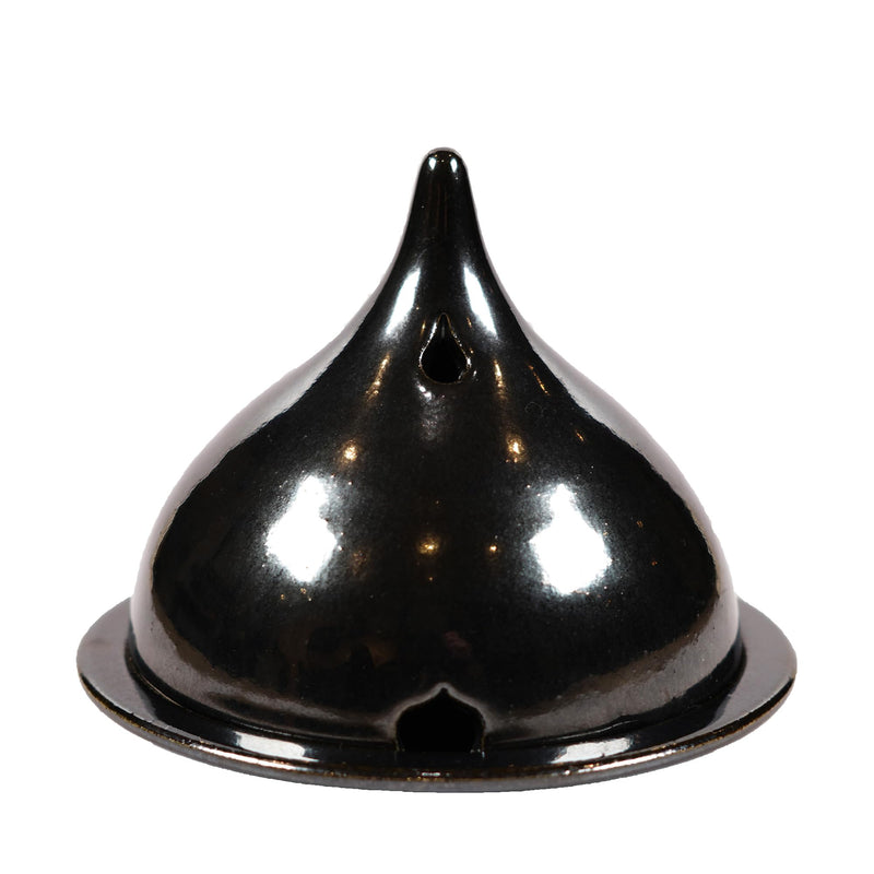 SENTJO Premium 100% Hand-Made Ceramic Incense Burner, Incense Holder, Aromatherapy, Home Decor, Backflow Incense Powder, Cones and Stick, Made in France, (Metalllic Black)) Metallic Black - BeesActive Australia