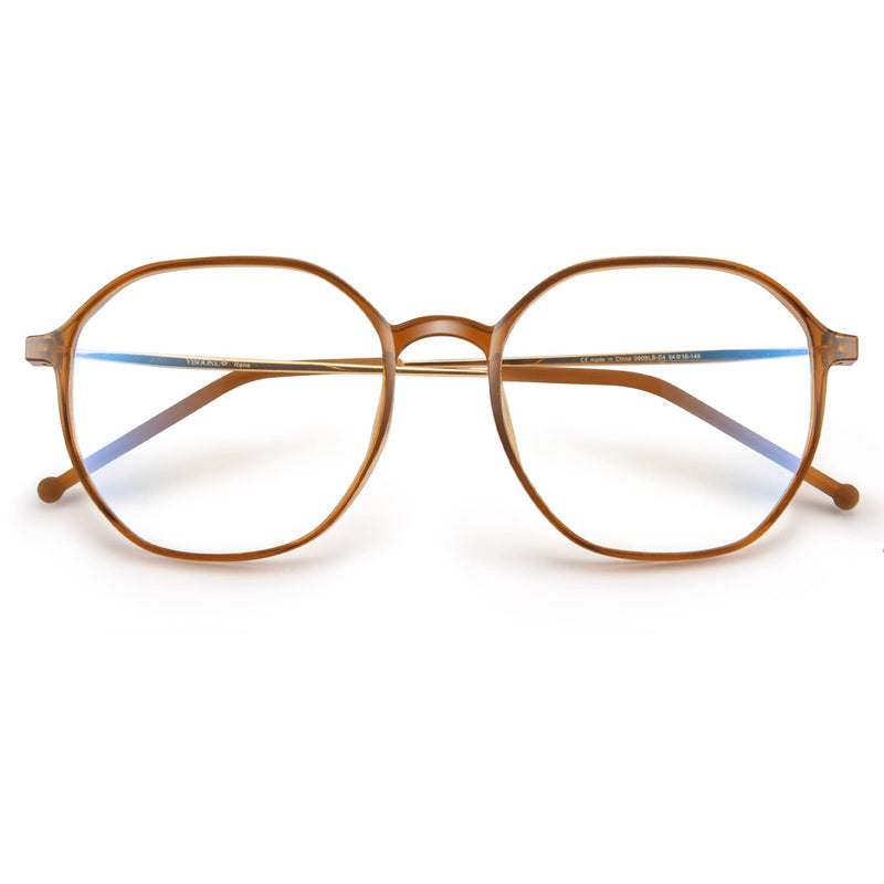 VISOONE Light Weight TR90 Blue Light Blocking Glasses Frame with Anti Glare Eye Protection for Women and Men RANE Rane Upg Cocoa Brown - BeesActive Australia