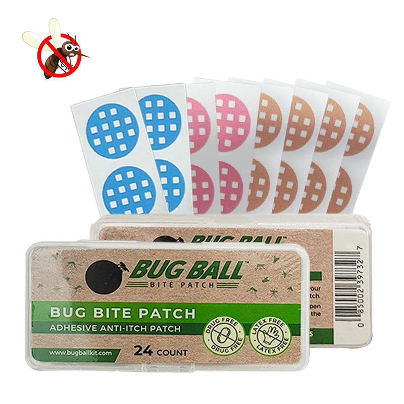 Bug Ball Bug Bite Patch, 24 Count, Natural Insect Bite Itch Relief from Mosquitos and Other Biting Insects, 2 Pack - BeesActive Australia