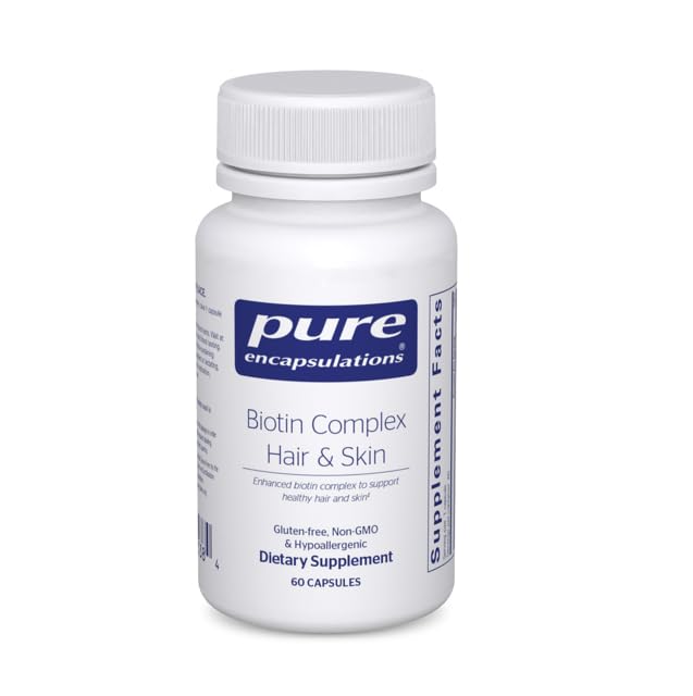 Pure Encapsulations Biotin Complex Hair & Skin, 60 Capsules | Biotin Complex for Healthy Hair and Skin Support*