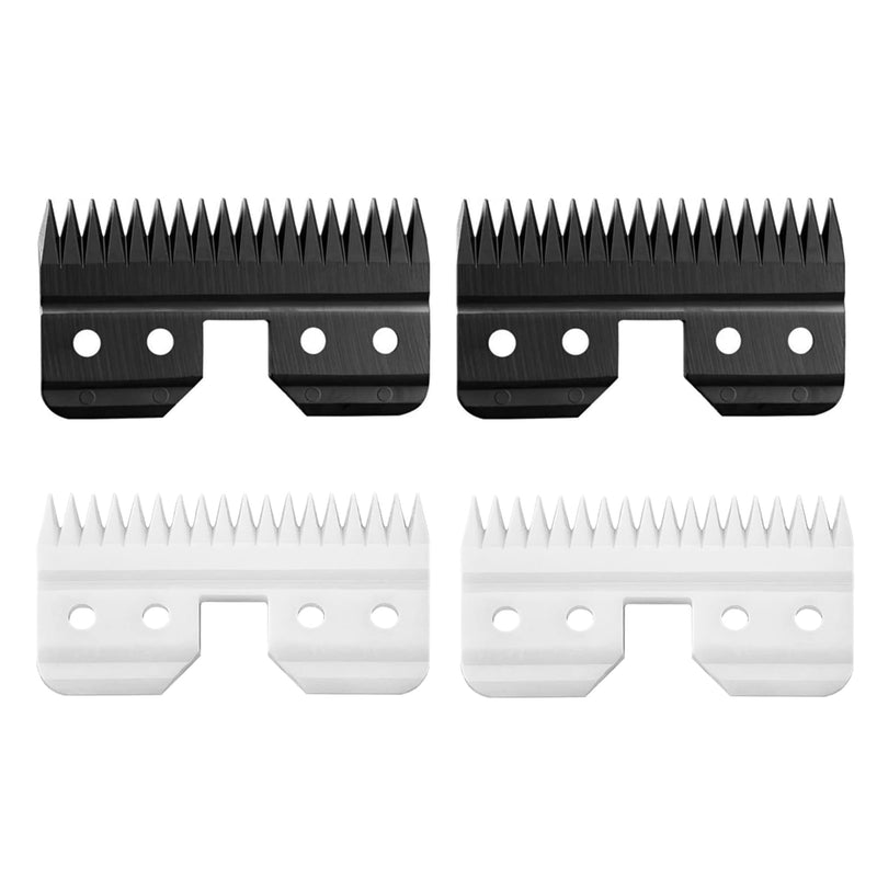 4pcs Oster Fast Feed Clipper Ceramic Blade - Pet Dog Cat Grooming Clipper Replacement Blades, for A5 Trimmer Series, for Andis 18 Teeth Detachable Ceramic Blade Part, for Wahl KM2 KM5 KM10 - BeesActive Australia