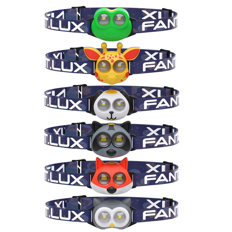 Headlamp for Kids, Battery Powered LED Headlamps, Owl Frog Giraff Dog Fox Raccoon Theme Gift for Children's Day, Birthday, Toddlers - 6 PCS 6 PCS Headlamps