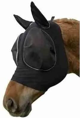 MedTool Horse Fly Flying Mask Ears Full Face Mesh Protection Anti-UV Mosquito Insect (Black)