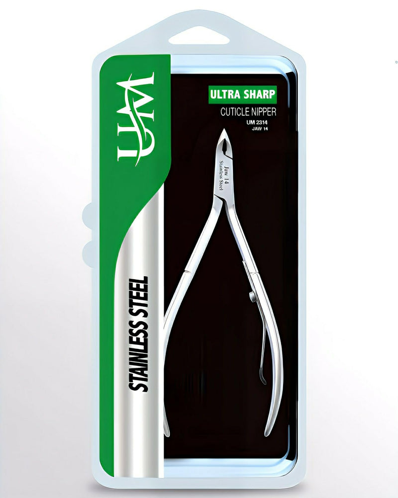 UM Supplies Cuticle Trimmer | Hangnail Remover | Extremely Sharp | Professional Cuticle Nippers | Stainless Steel | Cuticle clippers | Pedicure Manicure Tool (jaw 14) 5mm Jaw 14 - BeesActive Australia
