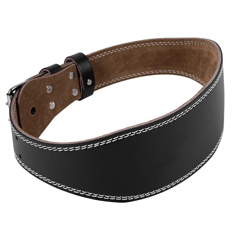 VANZACK Weightlifting Belt Pu Leather Adjustable Back Support Lumbar Brace Strap for Squats Deadlifts Powerlifting Training Black 120X11CM - BeesActive Australia